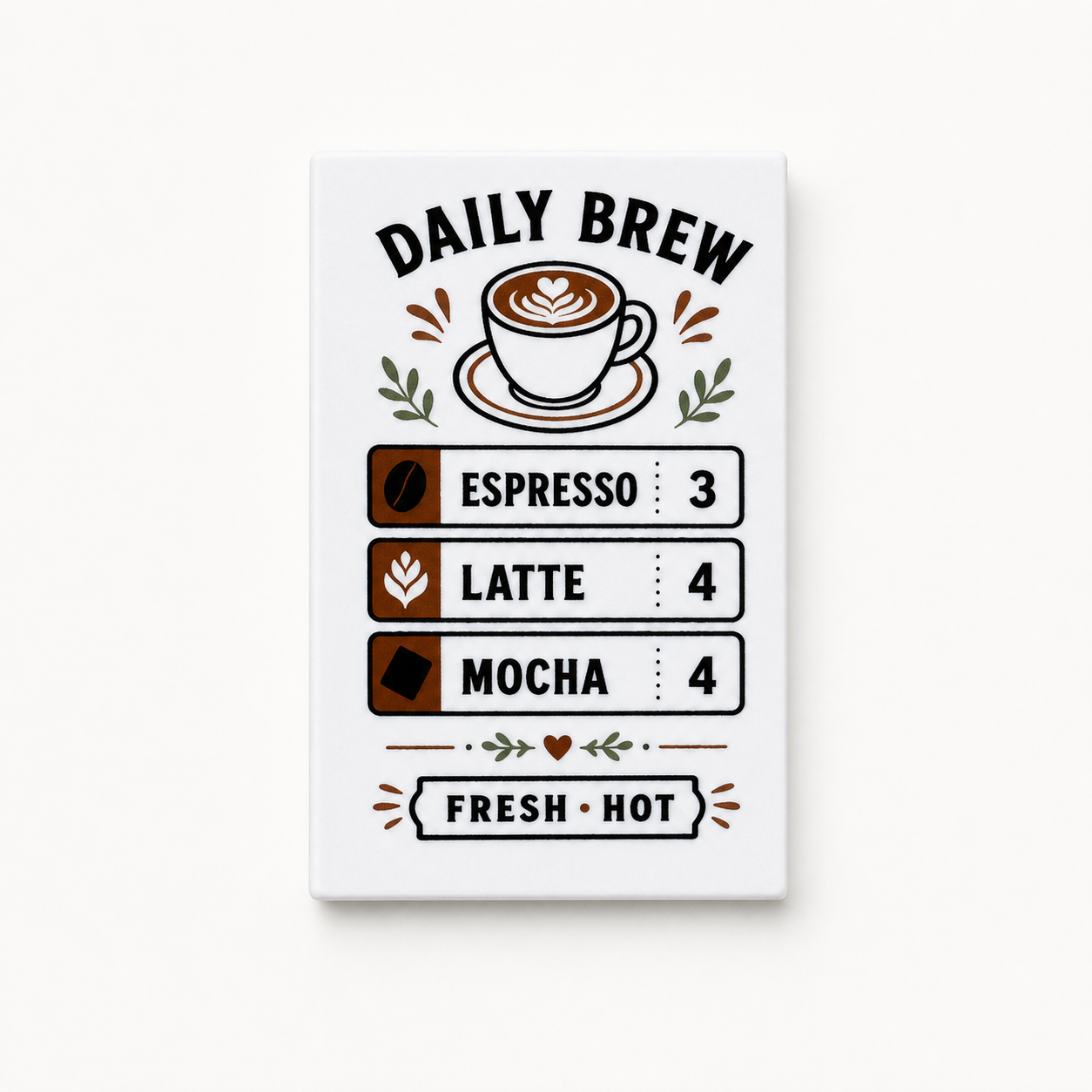 Daily Brew Menu Board - 2x3