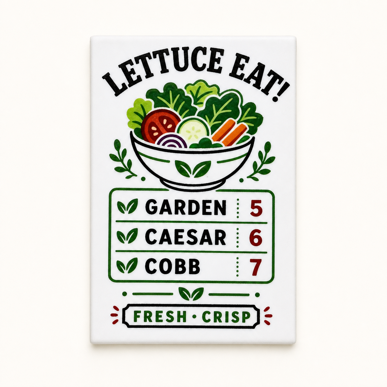 Lettuce Eat Menu Board - 2x3