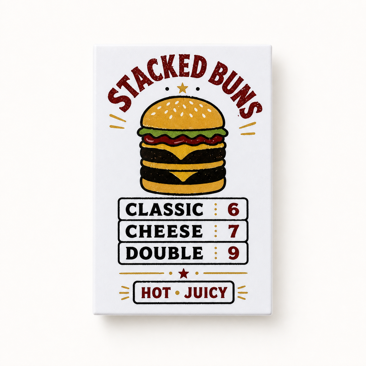 Stacked Buns Menu Board - 2x3